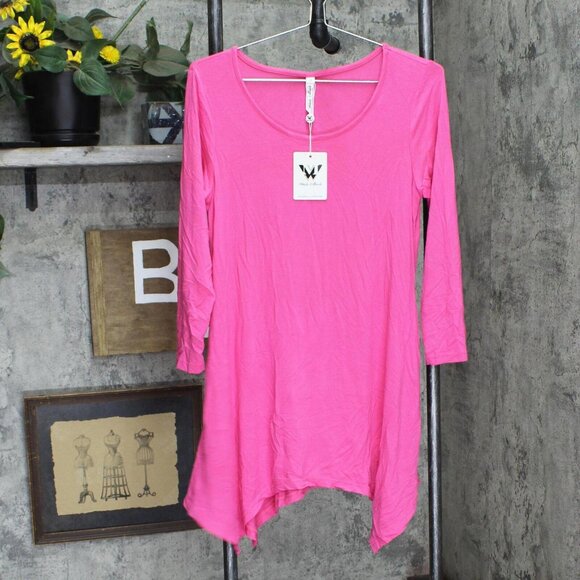 NWT White Mark Women's Makayla Tunic 1302-06-S S Fuschia Pink - Picture 3 of 6